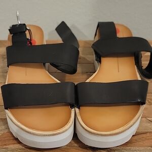 Size 6.5 black/gray Dolce Vita sandals with modern design